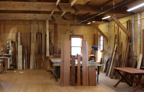 inside umpqua patio furniture's wood shop